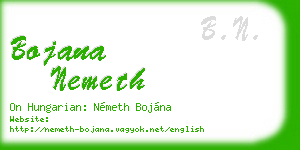 bojana nemeth business card